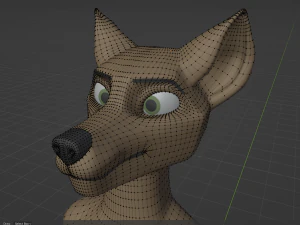 kadu anthro wolf 3D Model