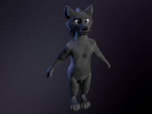 jonny anthro wolf 3D 模型