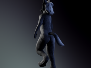 jonny anthro wolf 3D 模型