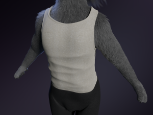 jonny anthro wolf 3D 模型