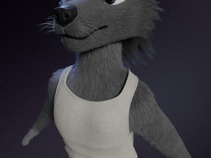 jonny anthro wolf 3D 模型