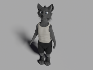jonny anthro wolf 3D 模型