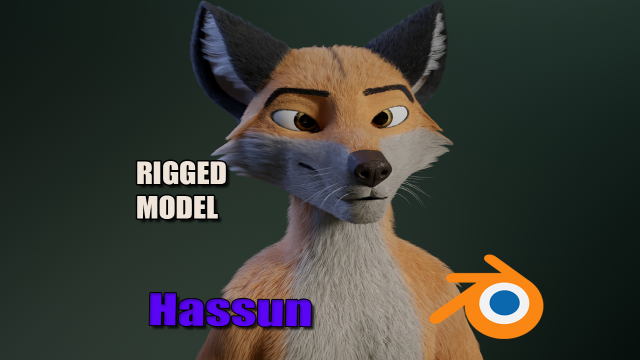 hassun anthro fox Modelo 3D .c4d .max .obj .3ds .fbx .stl .blend 