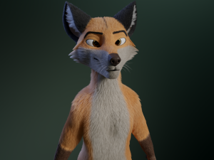hassun anthro fox Modelo 3D