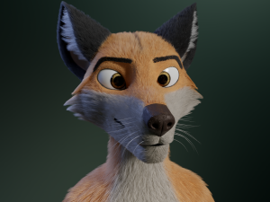 hassun anthro fox Modelo 3D