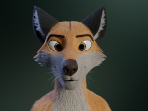 hassun anthro fox Modelo 3D