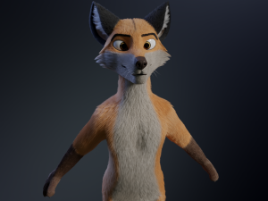 hassun anthro fox Modelo 3D