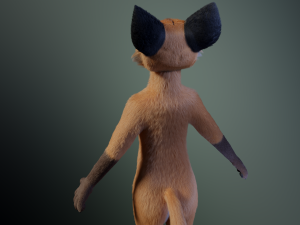 hassun anthro fox Modelo 3D