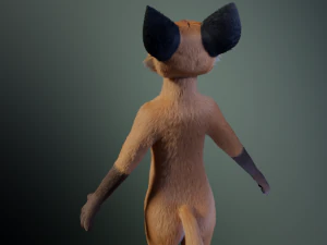 hassun anthro fox 3D Model
