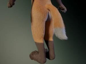 hassun anthro fox 3D Model