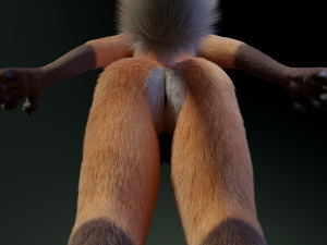 hassun anthro fox Modelo 3D