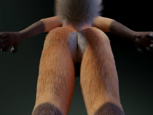 hassun anthro fox 3D Model
