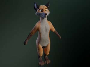 hassun anthro fox Modelo 3D