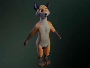 hassun anthro fox 3D Model