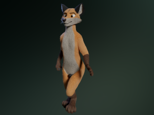 hassun anthro fox Modelo 3D