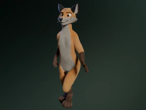 hassun anthro fox 3D Model