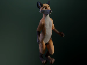 hassun anthro fox 3D Model