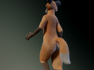 hassun anthro fox Modelo 3D