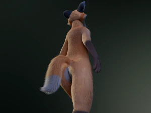 hassun anthro fox 3D Model