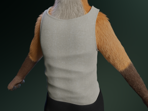 hassun anthro fox Modelo 3D