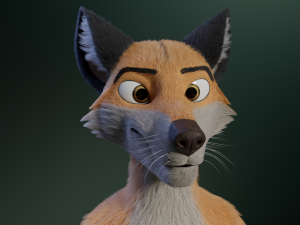 hassun anthro fox Modelo 3D