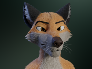 hassun anthro fox Modelo 3D