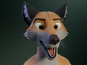 hassun anthro fox 3D Model