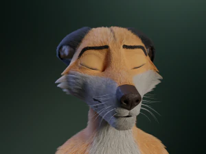 hassun anthro fox 3D Model