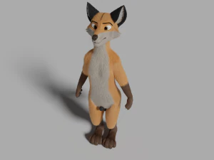 hassun anthro fox 3D Model