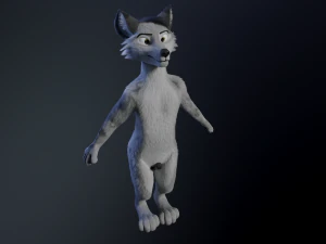 richard anthro wolf 3D Model