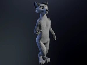 richard anthro wolf 3D Model