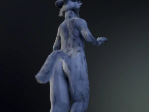 richard anthro wolf 3D Model