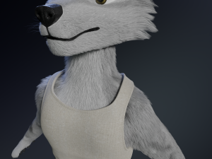 richard anthro wolf Modelo 3D