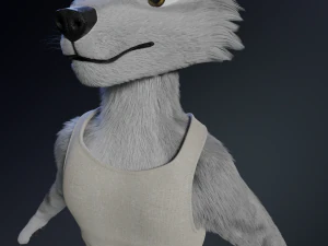 richard anthro wolf 3D Model