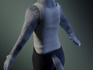 richard anthro wolf 3D Model