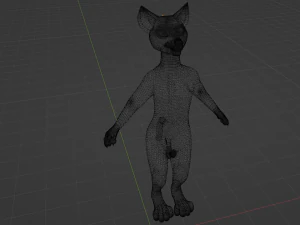 richard anthro wolf 3D Model