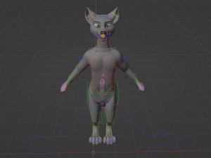 richard anthro wolf 3D Model