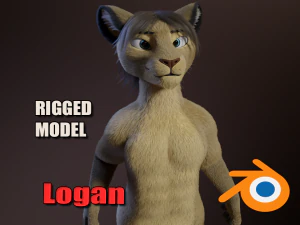 Logan Anthro Le&oacute;n Modelo 3D