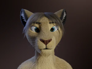 Logan Anthro Lion 3D Model