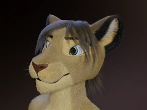 Logan Anthro Lion 3D Model