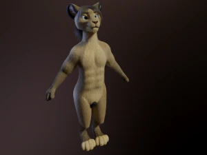 Logan Anthro Lion 3D Model