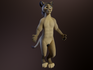 Logan Anthro Lion Modèle 3D