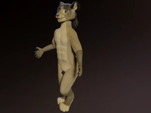 Logan Anthro Lion 3D Model