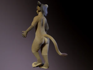 Logan Anthro Lion 3D Model