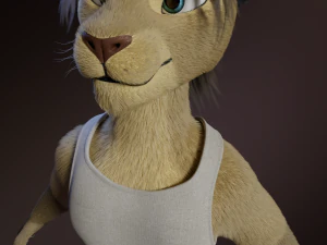 Logan Anthro Lion 3D Model