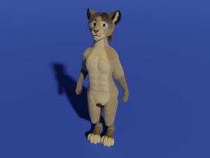 Logan Anthro Lion 3D Model