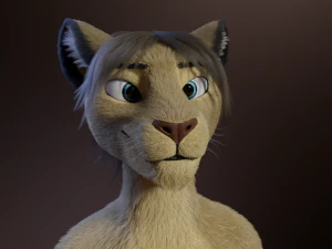 Logan Anthro Lion 3D Model