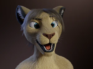 Logan Anthro Lion 3D Model