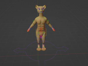 Logan Anthro Lion 3D Model