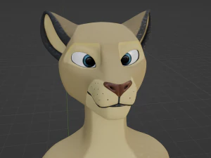 Logan Anthro Lion 3D Model